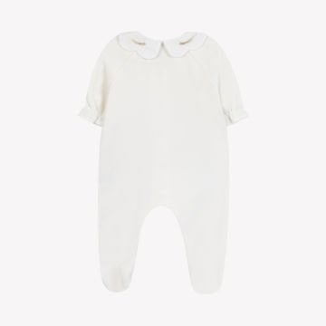 Kız Bebek Nakışlı Kadife Tulum