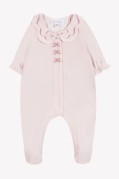 Kız Bebek Nakışlı Kadife Tulum