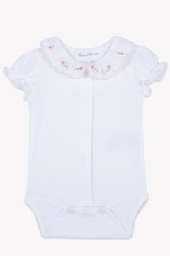 Kız Bebek Kısa kollu Nakışlı Body