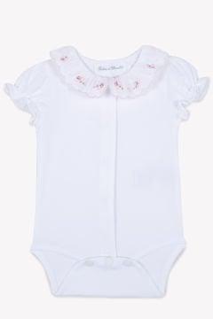 Kız Bebek Kısa kollu Nakışlı Body