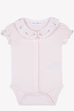 Kız Bebek Kısa kollu Nakışlı Body