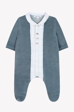 Erkek Bebek Kadife Tulum