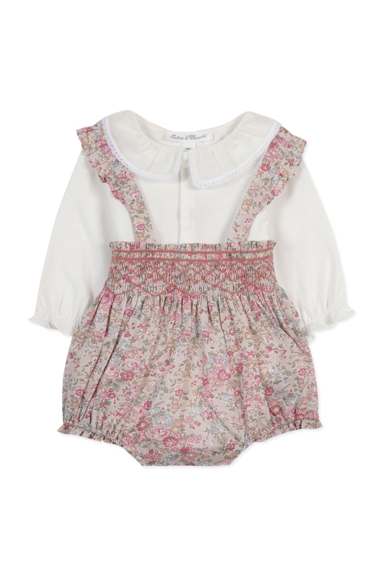 Kız Bebek Askılı Şort Body Set