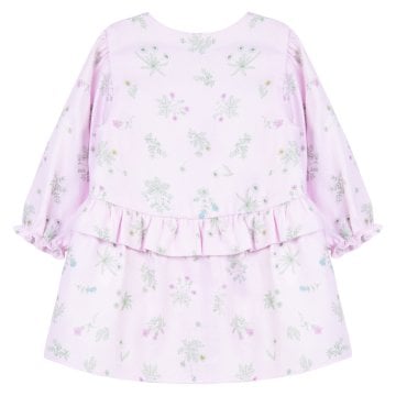 Kız Bebek Uzun Kollu Yuvarlak Yaka Elbise