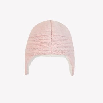 Kız Bebek Muflunlu Triko Şapka