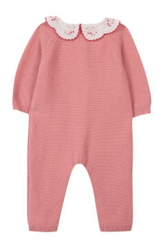 Kız Bebek Fisto Yakalı Triko Tulum