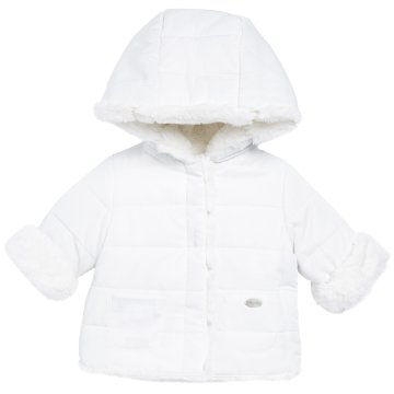 Kız Bebek Çift Taraflı Peluş Mont