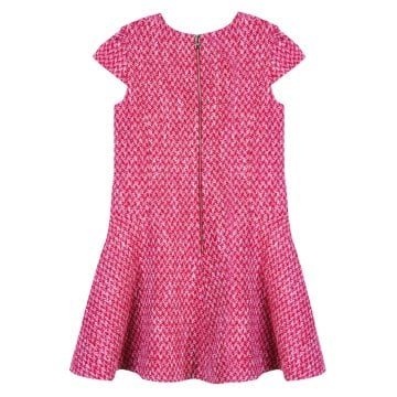 Kız Çocuk Kısa Kollu Yuvarlak Yaka Elbise