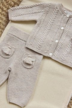 Bebek Hırka + Pantalon Takım