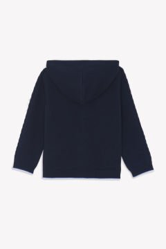 Erkek Çocuk Kapüşonlu Triko Hırka