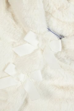 Kız Bebek Kapüşonlu Kürk Manto