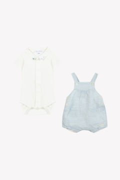 Erkek Bebek Body + Askılı Salopet Set