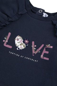 Kız Bebek Love Baskılı Sweatshirt