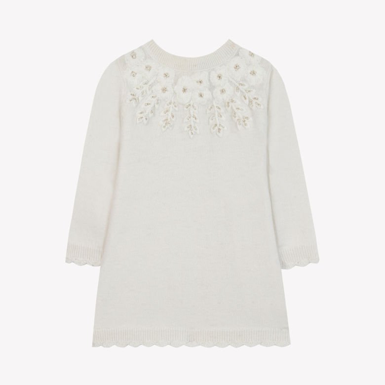 Kız Bebek Uzun Kollu Triko Elbise