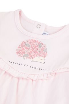 Kız Bebek Kirpi Baskılı T-Shirt