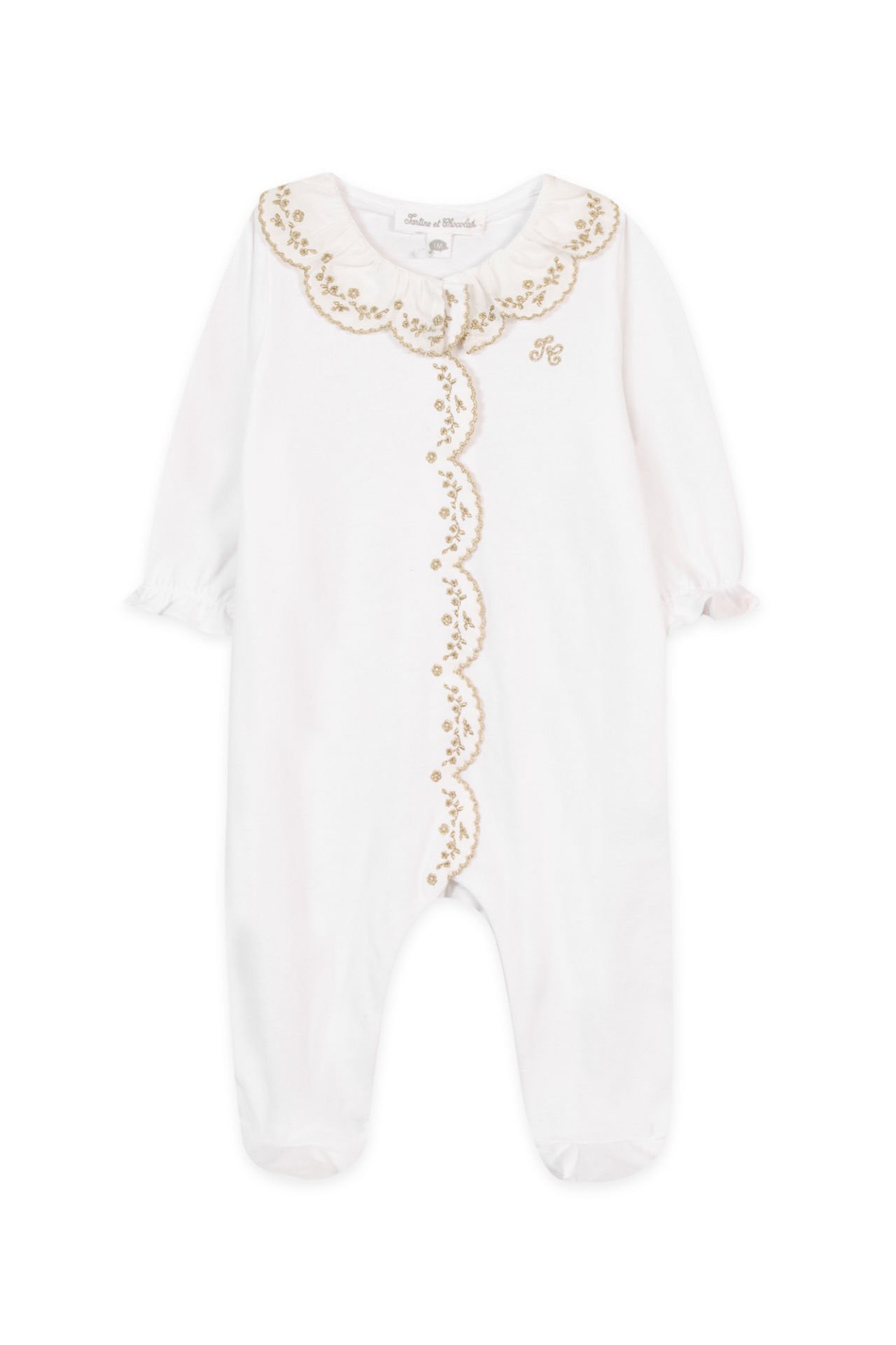 Kız Bebek Dore Nakışlı Şık Tulum