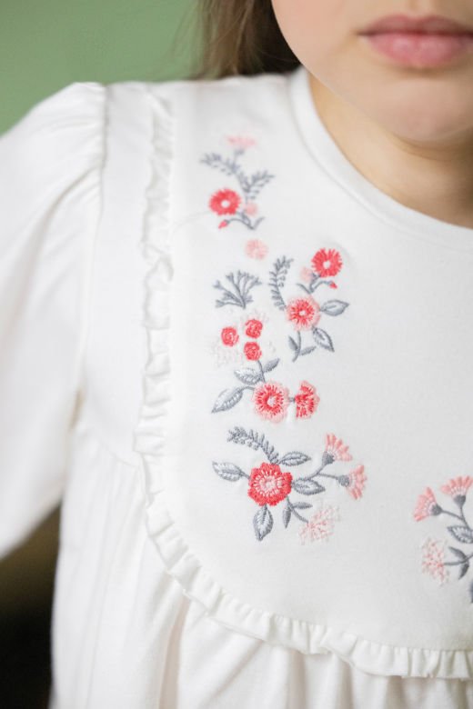 Kız Çocuk Nakışlı T-Shirt