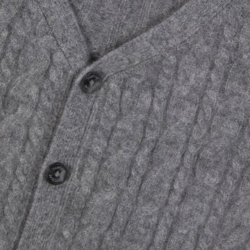 Erkek Bebek Saç Örgülü Kaşmir Hırka