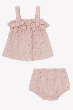 Kız Bebek Bluz + Bloomer Set
