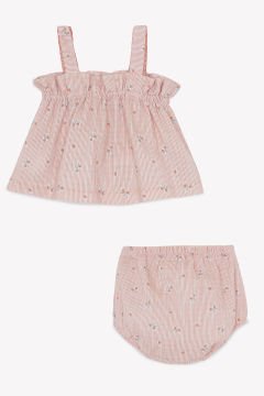 Kız Bebek Bluz + Bloomer Set