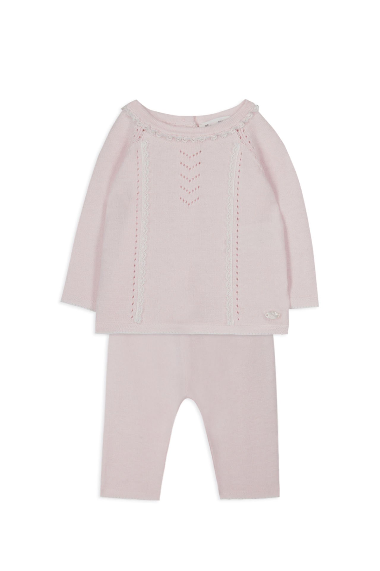 Kız Bebek Triko Bluz + Pantalon Set