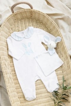 Erkek Bebek Hediye Seti ( tulum+uyku arkadaşı)