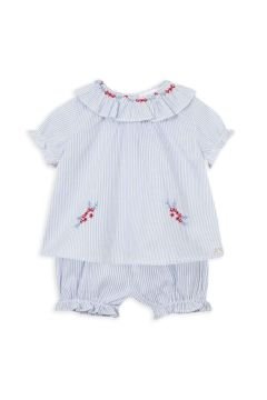 Kız Bebek Bluz + Bloomer Set