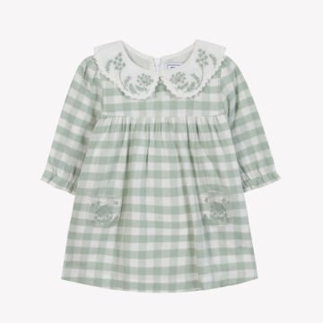 Fisto Yakalı Kız Bebek Elbise