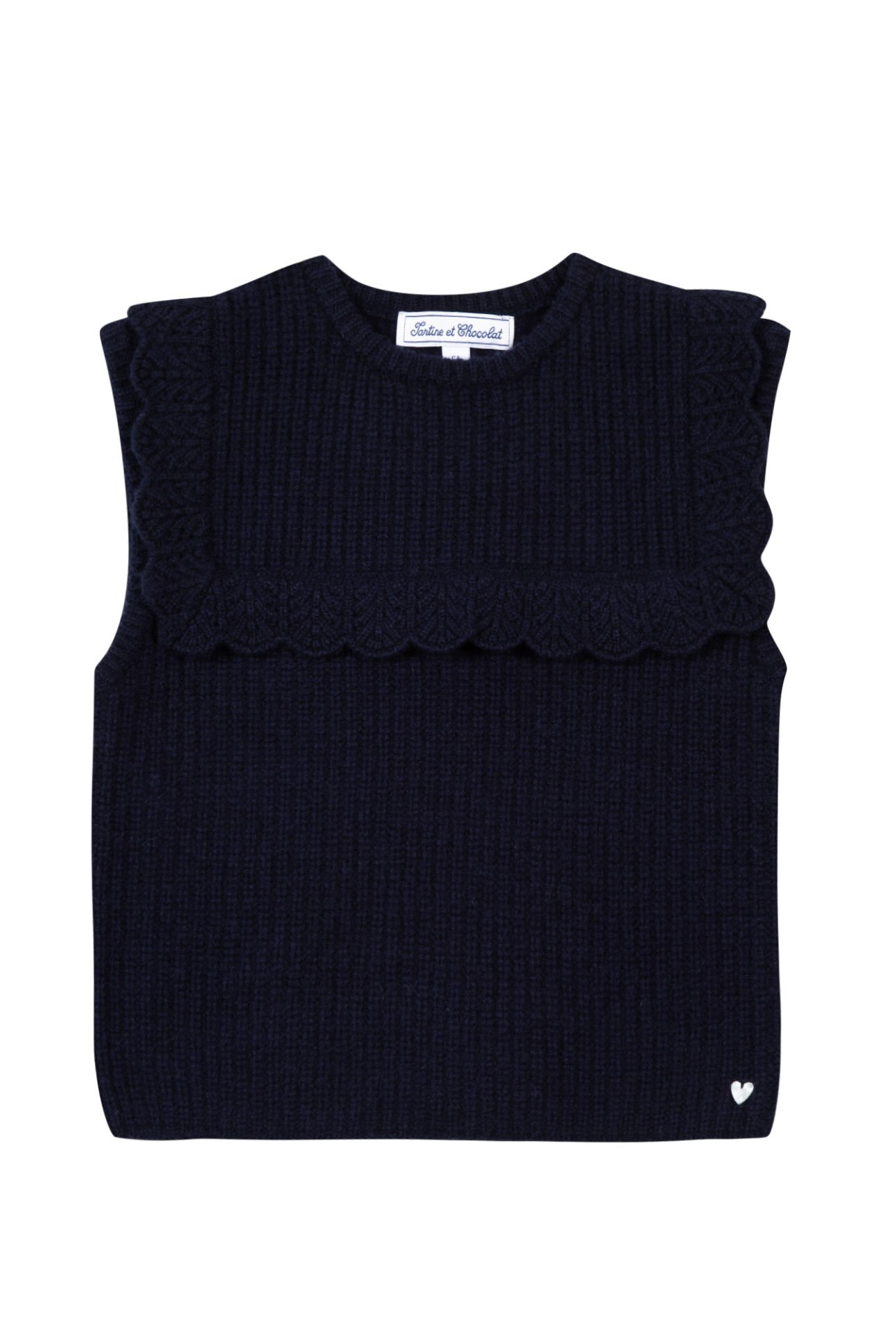 Kız Çocuk Kolsuz Kazak