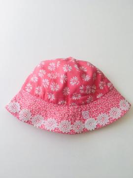 Kız Bebek Çiçek Desenli Şapka