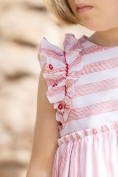 Kız Bebek Çizgili Elbise