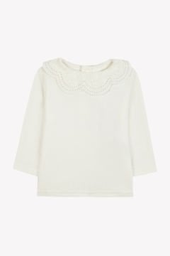 Kız Çocuk Dantel Yakalı Bluz