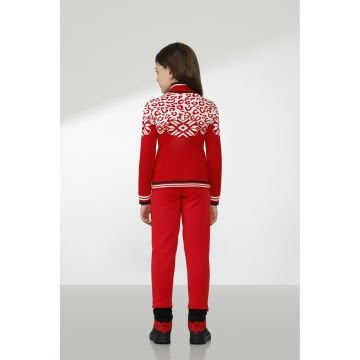 Kız Çocuk Fermuarlı Örme Ceket