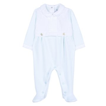 Erkek Bebek Polo Yaka Kadife Tulum