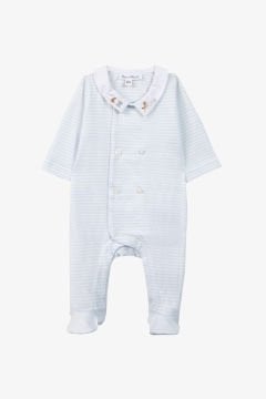Erkek Bebek Çizgili Coton Tulum
