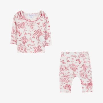 Kız Bebek Çiçek Desenli Pijama Takımı