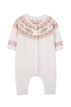 Kız Bebek Nakışlı Triko Tulum