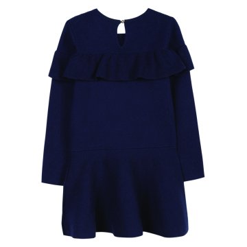 Kız Çocuk Uzun Kollu Yuvarlak Yaka Elbise