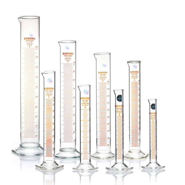 Borosil Cam Mezür 10 ml - Dereceli Silindir Sertifikalı - 10 Adet Toptan
