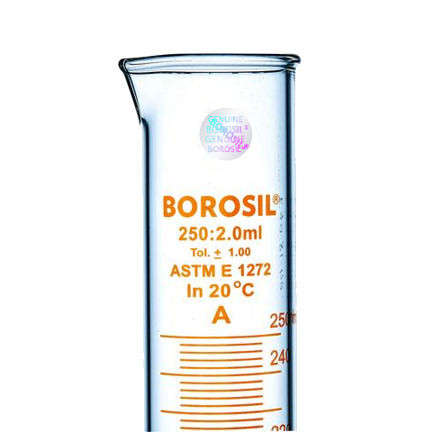 Borosil Cam Mezür 250 ml - Dereceli Silindir Sertifikalı - 10 Adet Toptan