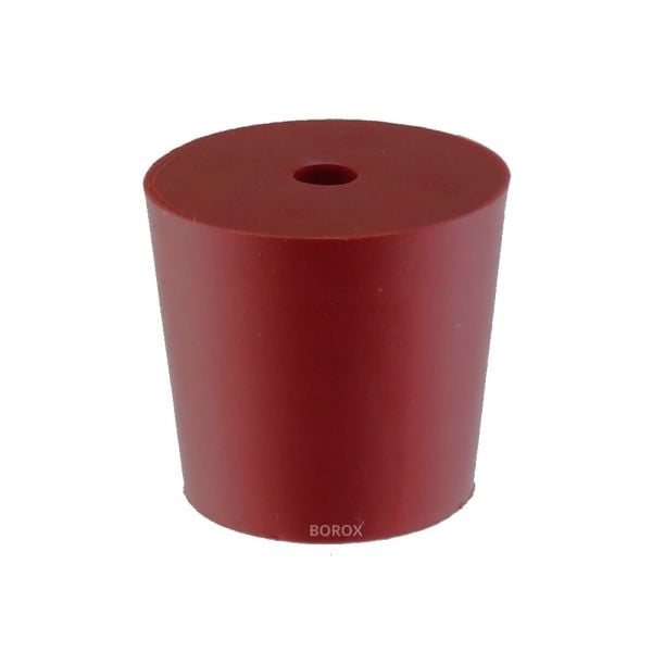 Borox Kauçuk Tıpa Delikli 12,5x16,5x20 mm - Kapak NS 14/23