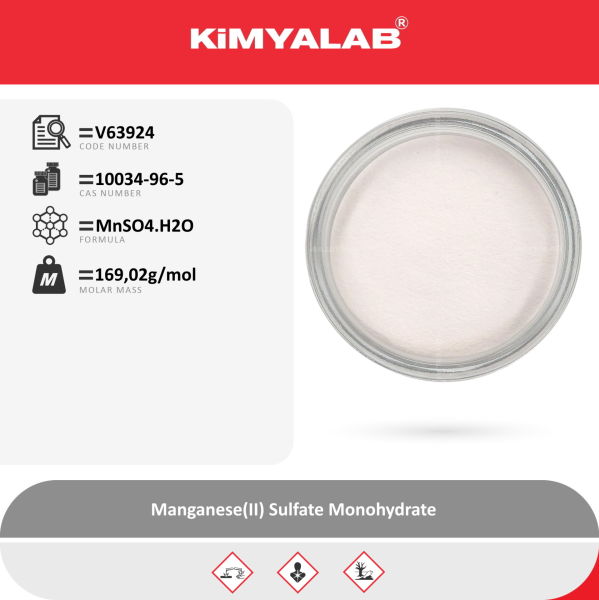 Kimyalab Mangan Sülfat Monohidrat - Manganese II Sulfate Monohydrate - 25 Kg-Koli Toptan