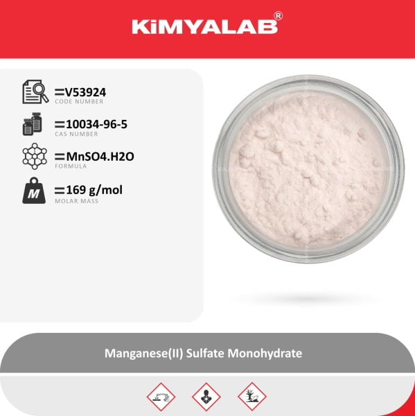 Kimyalab Mangan Sülfat Monohidrat - Manganese II Sulfate Monohydrate - Food Grade - 5 Kg-HDPE Varil