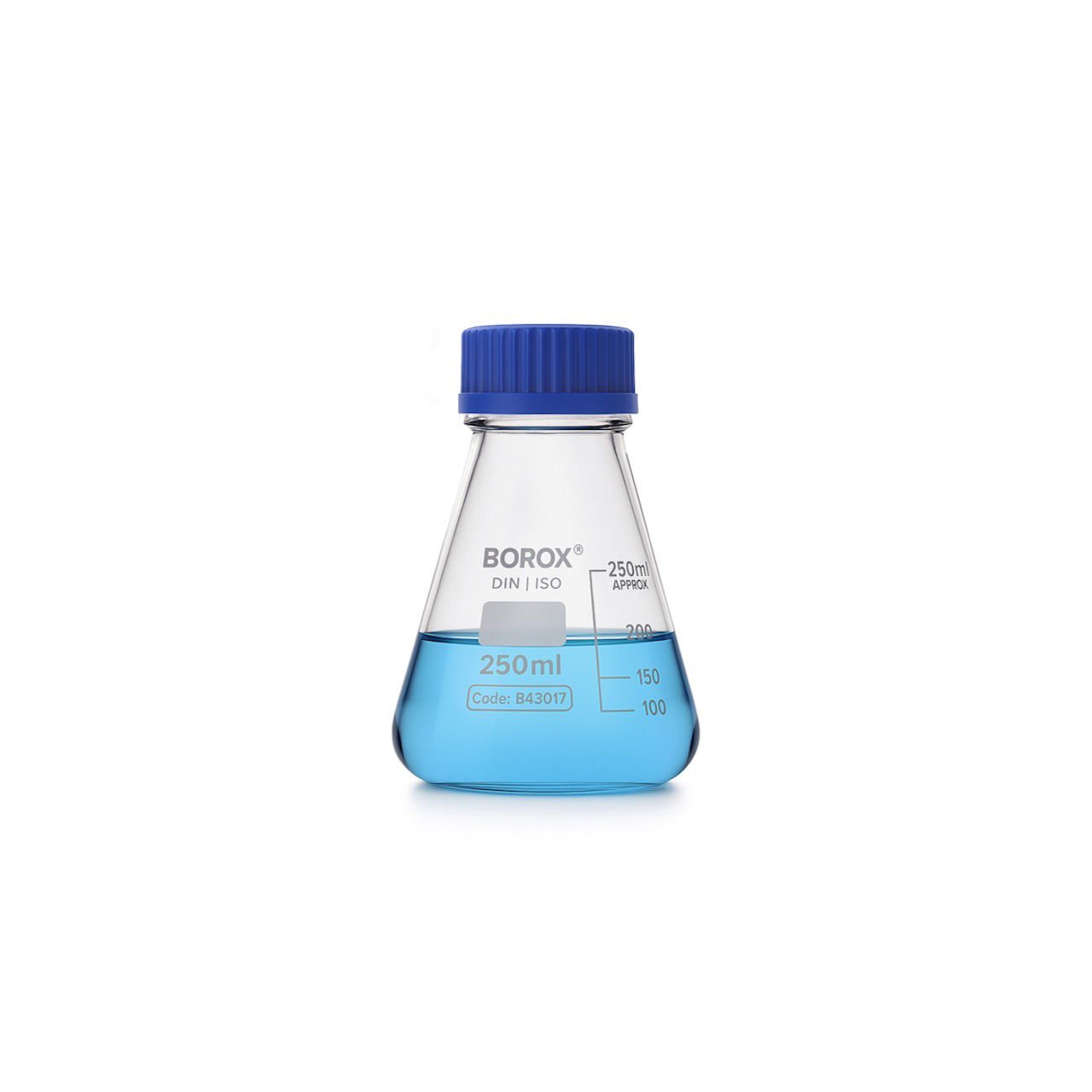 Borox Cam Erlen 100 ml - Erlenmeyer Flask Vida Kapaklı