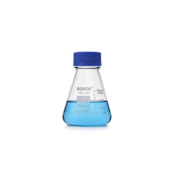Borox Cam Erlen 100 ml - Erlenmeyer Flask Vida Kapaklı