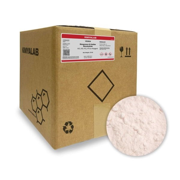 Kimyalab Mangan Sülfat Monohidrat - Manganese II Sulfate Monohydrate - Food Grade - 25 Kg-Koli Toptan
