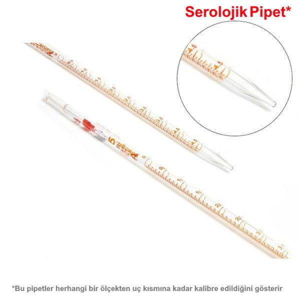 Borosil Cam Dereceli Pipet 0.1 ml - Serolojik Pipet - ClassA