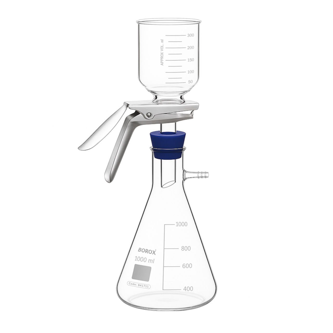 Borox Cam Vakum Filtrasyon Seti 1000 ml - Silikon Tıpalı - AKM Süzme Seti