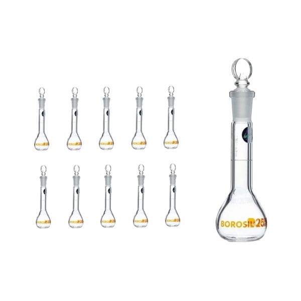 Borosil Cam Balon Joje 10 ml - Tıpalı Class A Sertifikalı - 10 Adet Toptan