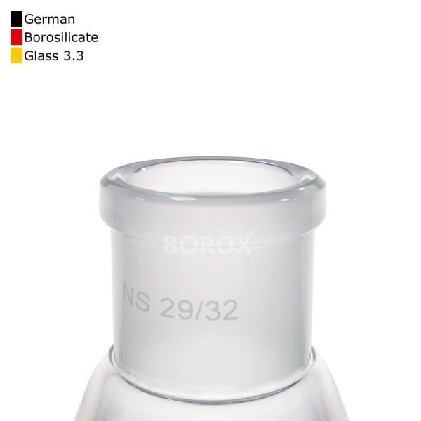 Borox Cam Balon 500 ml - Dibi Düz - Norm Şilifli 29/32 - Uzun Boyunlu